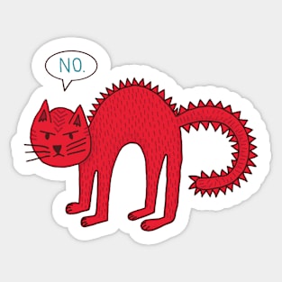 Angry Cat Sticker